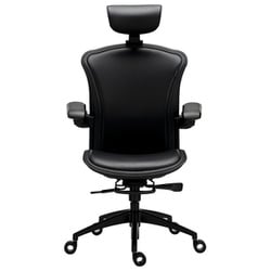 E5 Hybrid Ergonomic Chair メッシュ・多層ハイブリッドレザー表面加工 2Dヘッドレスト・ランバーサポート搭載 アメリカ BIFMA規格認証取得 エルゴノミックチェア TS-E5-PU Black