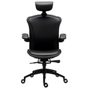 E5 Hybrid Ergonomic Chair メッシュ・多層ハイブリッドレザー表面加工 2Dヘッドレスト・ランバーサポート搭載 アメリカ BIFMA規格認証取得 エルゴノミックチェア TS-E5-PU Black