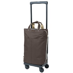 4輪ストッパー付 折り畳みトートバッグセット D-639 プレーネ座面付（L21） ブラウン