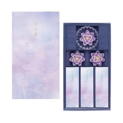 I1344-00-02 [蓮水香 白檀の香り/蓮ローソク（紫）]