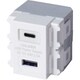 USB-R3704W [埋込USB給電用コンセント（TypeーC、TypeーAタイプ）ホワイト]