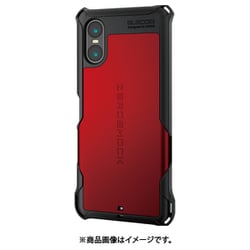 PM-X241ZERORD [Xperia 10 VI SO-52E ケース ハイブリッド カバー 衝撃吸収 カメラレンズ保護設計 ストラップホール付 ZEROSHOCK レッド]