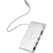 USB Type C ドッキングステーション ハブ 11-in-1 PD 85W出力 USB-C×1 USB-A×3 HDMI×1 DisplayPort×1 VGA×1 SD+microSD×1 3.5mm4極ステレオミニ×1 RJ45×1 【Windows mac iPad等対応】 シルバー DST-C28SV