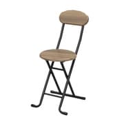 YSWO-12 BR [木製折畳チェア（背あり） 幅34×奥行46×高さ74.5cm ブラウン]