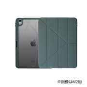 iPad Air 11インチ(M2)用 ケース ハイブリッドPUレザー 背面クリアPC 多段階スタンドケース パイングリーン BMOPA03-AR11-PG