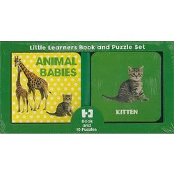 【バーゲンブック】ANIMALS BABIES-Little Learners Book and Puzzle Set [単行本]