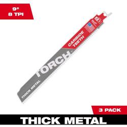 48-00-5302 [TORCH 金工用カーバイドレシプロソーブレード 8TPI 229mm（3本パック）]