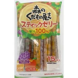 森のくだもの屋さんスティックゼリー果汁100％ 15g×15本