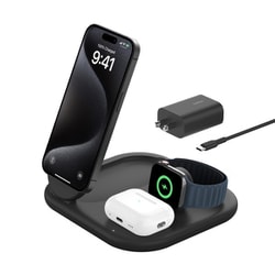 Apple - belkinベルキン　ワイヤレスチャージャー開封済未使用 Amazon.co.jp: Belkin 2 in 1 Qi2ワイヤレス充電器 Qi2公式認証