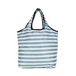 保冷保温コンパクトエコバッグ ボーダー/ペールブルー compactecobag
