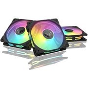 ケースファン 3個パック 逆回転 ブラックモデル 厚さ28mm TUF Gaming TR120 ARGB Reverse Fan