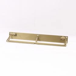 トイレットペーパーホルダー 2WAYタイプ ダブル アンティークゴールド twowayholderw