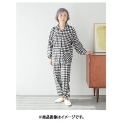 パジャマ 半袖  L チェック柄  グレー ルームウェア/パジャマ（グレー/灰色系・チェック柄