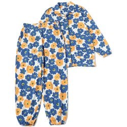 介護襟付きパジャマ オレンジ（花柄）M 437139