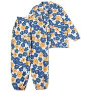 介護襟付きパジャマ オレンジ(花柄)M 437139