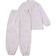 介護襟付きパジャマ ピンク(猫柄)M 437139