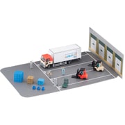 329619 Nスケールディスプレイモデル完成品 トラックコレクション 物流現場トラックセットB キユーソー便 [鉄道模型用品]
