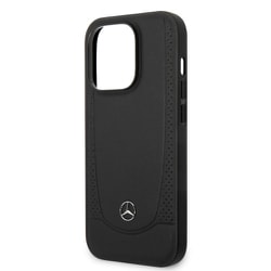 MEHMP14XARMBK [MERCEDES-BENZ iPhone 14 Pro MAX用 磁気ワイヤレス充電対応 本革 背面ケース]