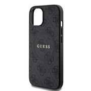 GUHMP15SG4GFRK [iPhone 15用 磁気ワイヤレス充電対応 モノグラム 背面ケース ブラック]