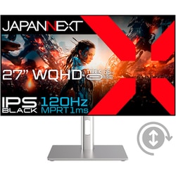 ゲーミングモニター/27型/WQHD（2560×1440）/IPS BLACKパネル/非光沢/HDR対応/120Hz/8ms（GtoG） 1ms（MPRT）/HDMI×1 DP×1 USB-C×1 JN-27iB120Q-H-C6