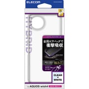 PM-S241HVAIR2WH [AQUOS wish4 SH-52E用 ケース ハイブリッド カバー 衝撃吸収 軽量 カメラレンズ保護 ストラップホールシート付 ホワイト]
