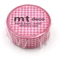 マスキングテープ mt 1P 細かいギンガムチェック・ピンク MT01D564