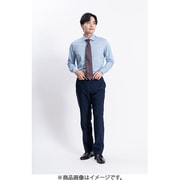 長袖ニットシャツ専用シャツケース付き ワイドカラー 日本製 サックス(ケース ネイビー) Mサイズ SNKN23-051TR/sax/m