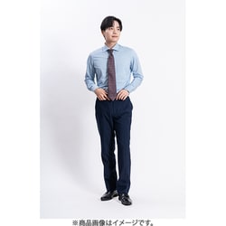 長袖ニットシャツ専用シャツケース付き ワイドカラー 日本製 サックス（ケース ネイビー） Lサイズ SNKN23-051TR/sax/l