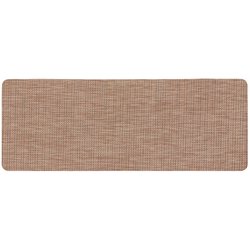PVCキッチンマット 拭ける テキスタイル調 グラスブラウン 45×120cm はっ水 抗菌 ND-6281