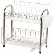 HC-0308 [リテラ 2段式水切りバスケット スリム プラスチック製トレー ステンレス製]