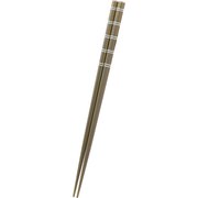 塗箸 22.5cm 食洗対応 日本製 スレッドグレー LA-174