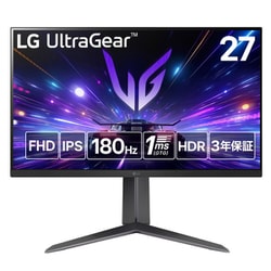 ヨドバシ.com - LGエレクトロニクス ゲーミングモニター/LG UltraGear/27型/フルHD（1920×1080）/IPSパネル/アンチグレア/HDR10対応/180Hz/1ms（GTG）/FreeSync  テクノロジー/G-Sync Compatible/高さ調整/HDMI×1 DP×1/メーカー保証3年 27GS65F-B 通販【全品無料配達】