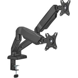 デュアルモニター用アーム 4軸タイプ メカニカルスプリング式 17～32インチ対応 GH-AMET2HC-BK