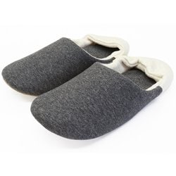 CLEANSE 抗ウイルス バブーシュタイプスリッパ L 約25cm～27.0cm チャコール AAAA1911CH