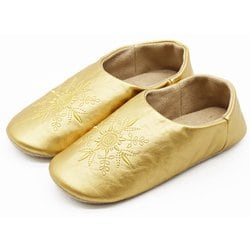 モロッカン メタリック バブーシュスリッパ L 約24.5cm～26.0cm ゴールド AAAK23108GO