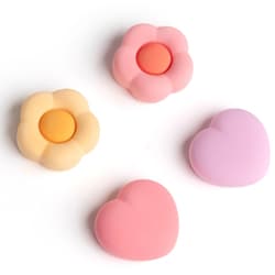 G-NS-TG-PP-HF [Switch/EL/Lite用 アナログスティックカバー 心と花ピンク]