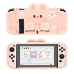 G-NS-HS-TH-FR [Switch用 花ウサギフワフワ 保護カバー]