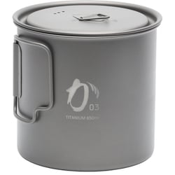 チタンポット 650ml 蓋付き 折り畳み式ハンドル付 KA03 KPOT-650-C [アウトドア 調理器具 クッキングツール]