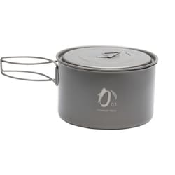 チタンポット 650ml 蓋付き 折り畳み式ハンドル付 KA03 KPOT-700-C [アウトドア 調理器具 クッキングツール]