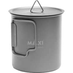 チタンカップ 450ml 蓋付き 折り畳み式ハンドル付 MAXI C-450-C [アウトドア 調理器具 クッキングツール チタンマグ]