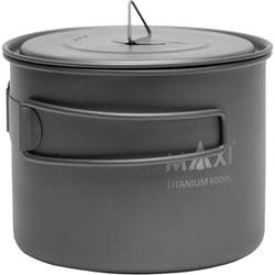 チタンポット 900ml 蓋付き 折り畳み式ハンドル付 MAXI P-900 [アウトドア 調理器具 クッキングツール]