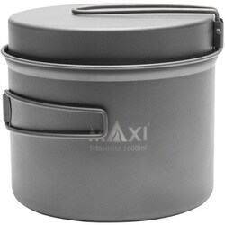 チタンフライパン チタンポット 1600ml セット 折り畳み式ハンドル付 MAXI TPP-1600 [アウトドア 調理器具 クッキングツール]