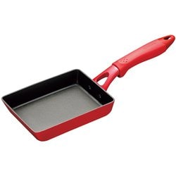 セラフォート 卵焼き フライパン 13×18cm IH ガス火対応 ブラック レッド CFF-EA-BRD