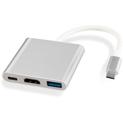 USB Type-C HDMI変換アダプター PD100W対応 シルバー FHDMI-ADC4PCH