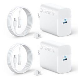 Anker Charger （45W） with USB-C ＆ USB-Cケーブル 2個セット ホワイト B2653122