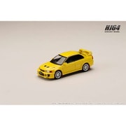 HJ642032AY 1/64 三菱 ランサー GSR エボリューション 5 CP9A 1998 マッドフラップ付き ダンデライオンイエロー [ダイキャストミニカー]
