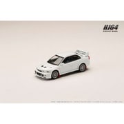 HJ642033AW 1/64 三菱 ランサー GSR エボリューション 6 CP9A 1999 マッドフラップ付き スコーティアホワイト [ダイキャストミニカー]