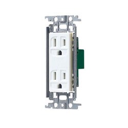 コスモシリーズワイド21 埋込接地ダブルコンセント 金属枠付 グレー 1個 WTF13123HK