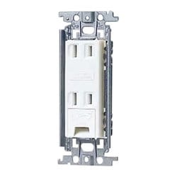 WTF1532HK [コスモシリーズワイド21 埋込アースターミナル付ダブルコンセント 金属枠付 グレー 1個]