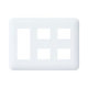 コスモシリーズワイド21 ラウンド用簡易耐火コンセントプレート 7コ用 3コ＋2コ＋2コ用 ホワイト 1個 WTF7787W